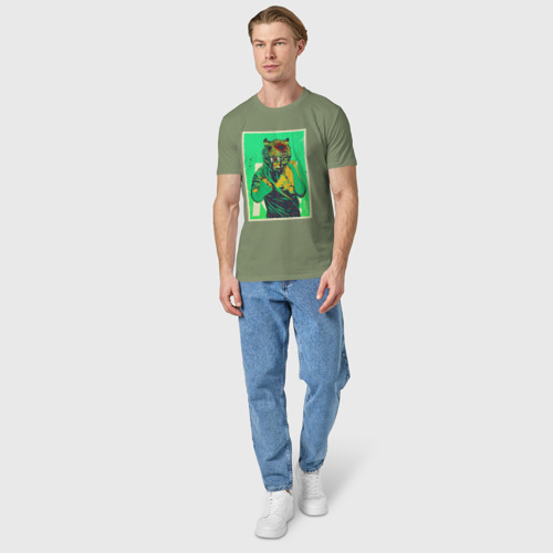 Мужская футболка хлопок с принтом Опасный Тони, вид сбоку #3
