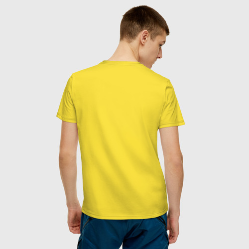 Мужская футболка хлопок с принтом Опасный Рихтер, вид сзади #2