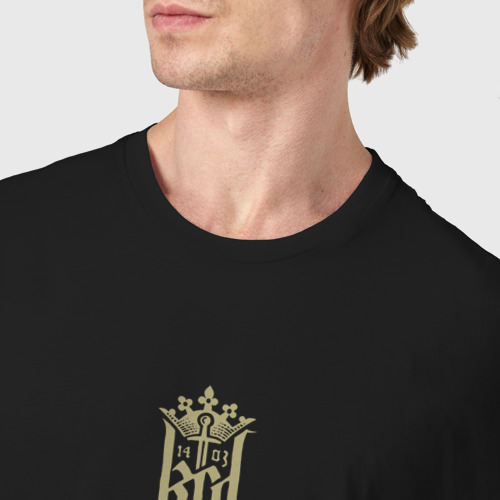Мужская футболка хлопок с принтом Kingdom come deliverance logo, фото #4