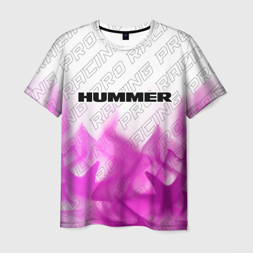 Мужская футболка 3D с принтом Hummer pro racing: символ сверху, вид спереди #2