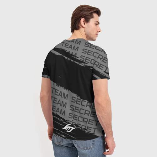 Мужская футболка 3D с принтом Форма Team Secret, вид сзади #2