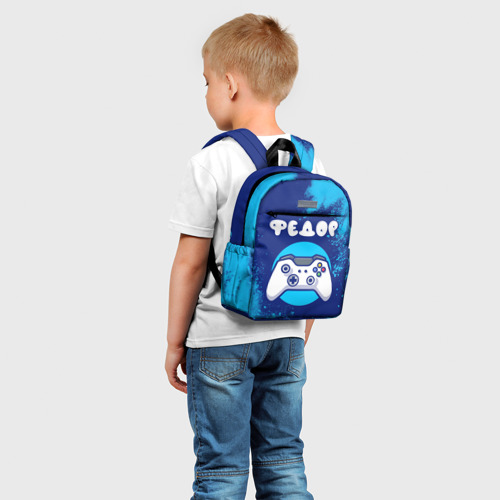Детский рюкзак 3D с принтом Федор геймер, фото на моделе #1