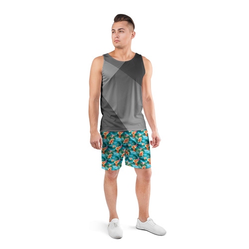 Мужские шорты спортивные Гавайские летние цветочки 👕 – купить в  интернет-магазине