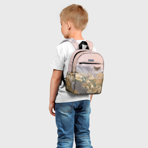 Детский рюкзак 3D с принтом Baldurs Gate 3 Castle, фото на моделе #1