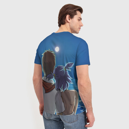 Мужская футболка 3D с принтом Бесконечное лето Лена Семён, вид сзади #2
